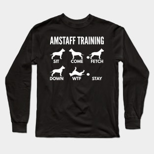 Amstaff Training Amstaff Dog Tricks Long Sleeve T-Shirt
